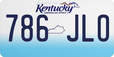 KY license plate 786JLO
