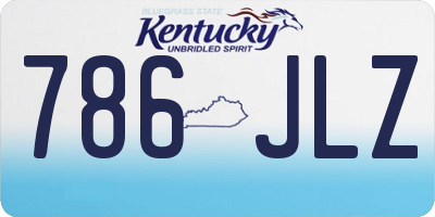 KY license plate 786JLZ