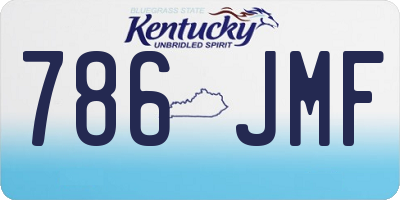 KY license plate 786JMF
