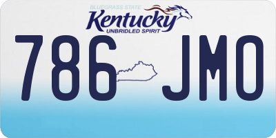 KY license plate 786JMO