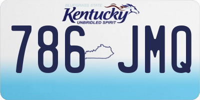 KY license plate 786JMQ