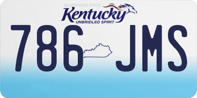 KY license plate 786JMS