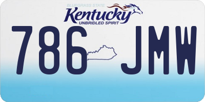 KY license plate 786JMW
