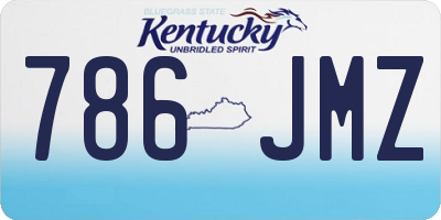 KY license plate 786JMZ