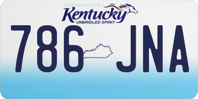 KY license plate 786JNA