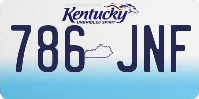 KY license plate 786JNF
