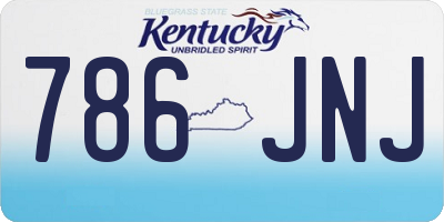 KY license plate 786JNJ