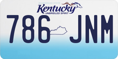 KY license plate 786JNM