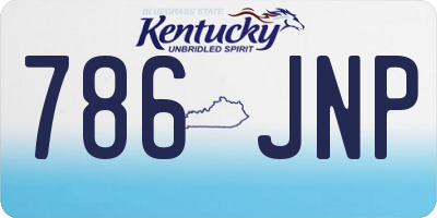 KY license plate 786JNP