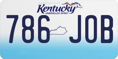 KY license plate 786JOB