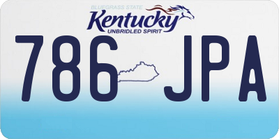 KY license plate 786JPA