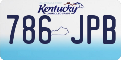 KY license plate 786JPB