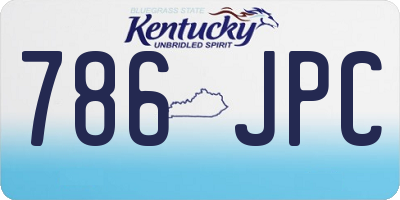KY license plate 786JPC