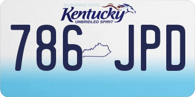 KY license plate 786JPD