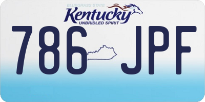 KY license plate 786JPF
