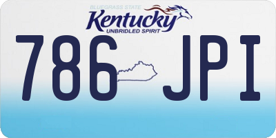 KY license plate 786JPI