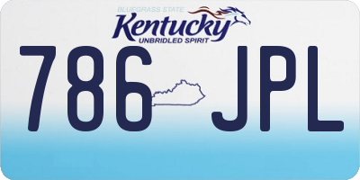 KY license plate 786JPL