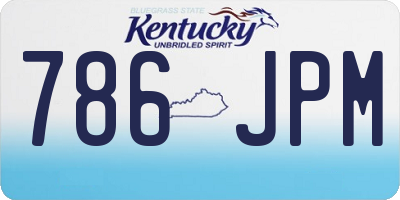 KY license plate 786JPM