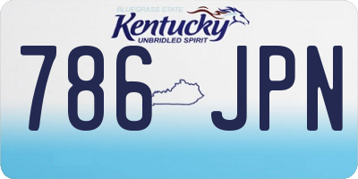 KY license plate 786JPN