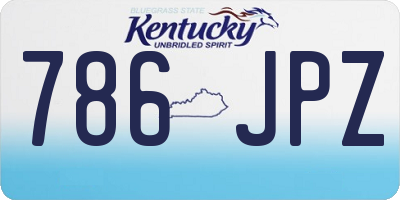 KY license plate 786JPZ