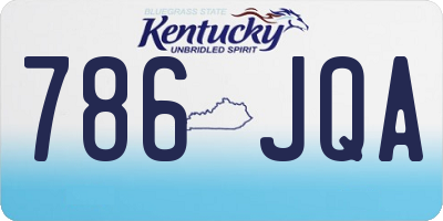 KY license plate 786JQA