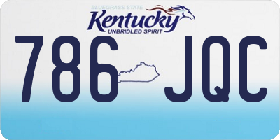 KY license plate 786JQC