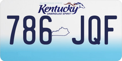 KY license plate 786JQF
