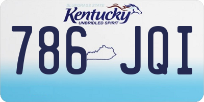 KY license plate 786JQI