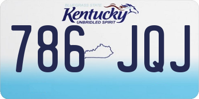 KY license plate 786JQJ