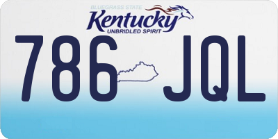KY license plate 786JQL