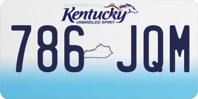 KY license plate 786JQM