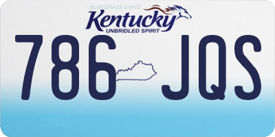 KY license plate 786JQS