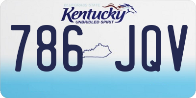KY license plate 786JQV