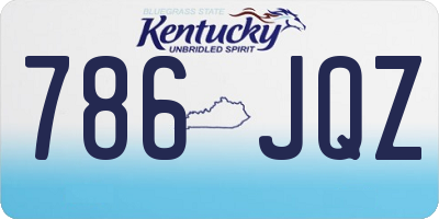 KY license plate 786JQZ