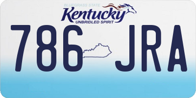 KY license plate 786JRA