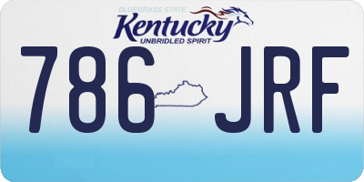KY license plate 786JRF