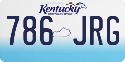 KY license plate 786JRG
