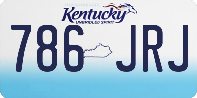 KY license plate 786JRJ