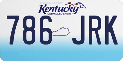 KY license plate 786JRK