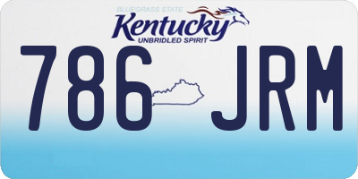 KY license plate 786JRM
