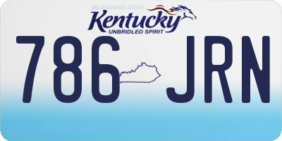 KY license plate 786JRN