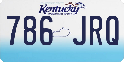 KY license plate 786JRQ