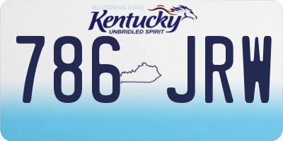 KY license plate 786JRW