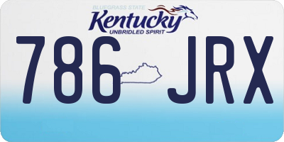 KY license plate 786JRX