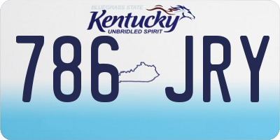 KY license plate 786JRY