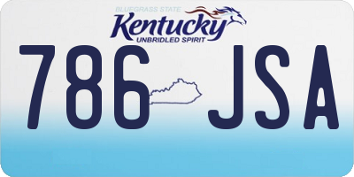 KY license plate 786JSA