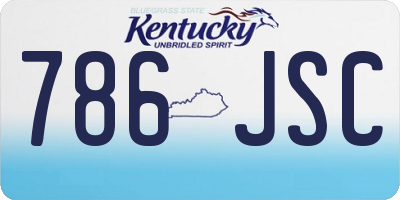 KY license plate 786JSC