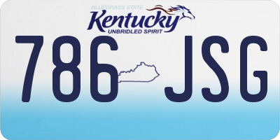 KY license plate 786JSG