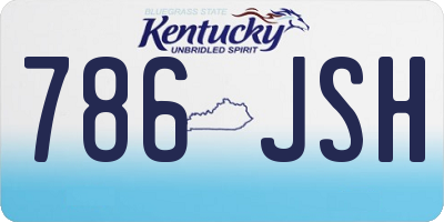 KY license plate 786JSH