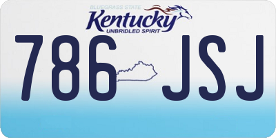 KY license plate 786JSJ
